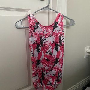 Gymnastics Leotard (Pink/White, Size 14)